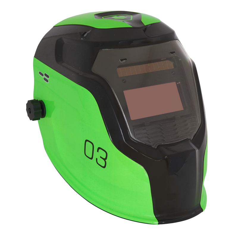 Auto Darkening Welding Helmet Shade 9-13 - Green