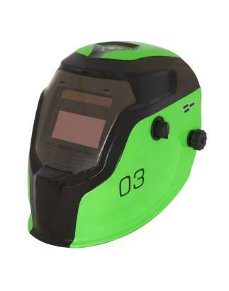 Auto Darkening Welding Helmet Shade 9-13 - Green