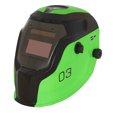 Auto Darkening Welding Helmet Shade 9-13 - Green