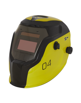 Auto Darkening Welding Helmet Shade 9-13 - Yellow