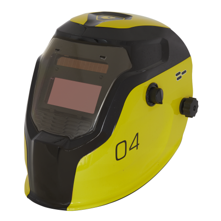 Auto Darkening Welding Helmet Shade 9-13 - Yellow