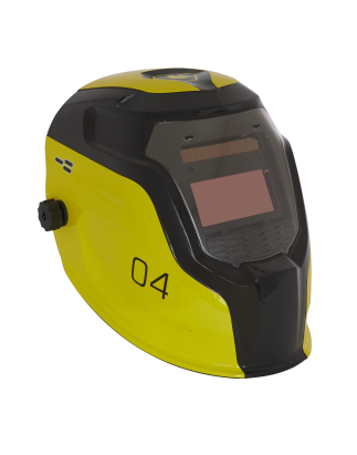 Auto Darkening Welding Helmet Shade 9-13 - Yellow