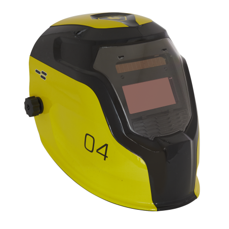 Auto Darkening Welding Helmet Shade 9-13 - Yellow