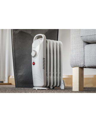 Mini radiateur rempli d'huile à 6 éléments 800 W/230 V