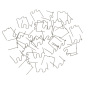 Agrafes ondulées 0,6 mm - Paquet de 100