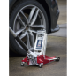 Premier Low Profile Aluminium Trolley Jack with Rocket Lift 1.5 Tonne