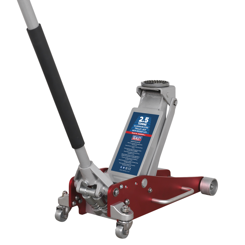 Aluminium/Steel Trolley Jack with Rocket Lift 2.5 Tonne