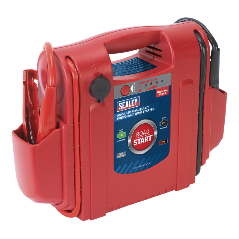 RoadStart® 12V Emergency Jump Starter 1000 Peak Amps