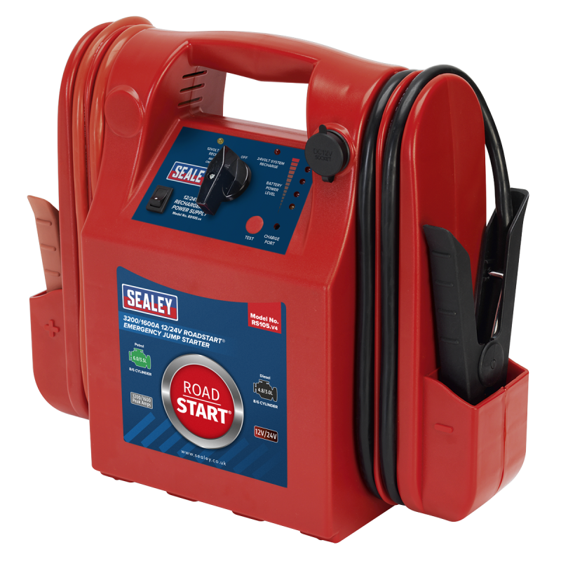 Démarreur d'urgence RoadStart® 12/24 V, 3 200/1 600 ampères de crête