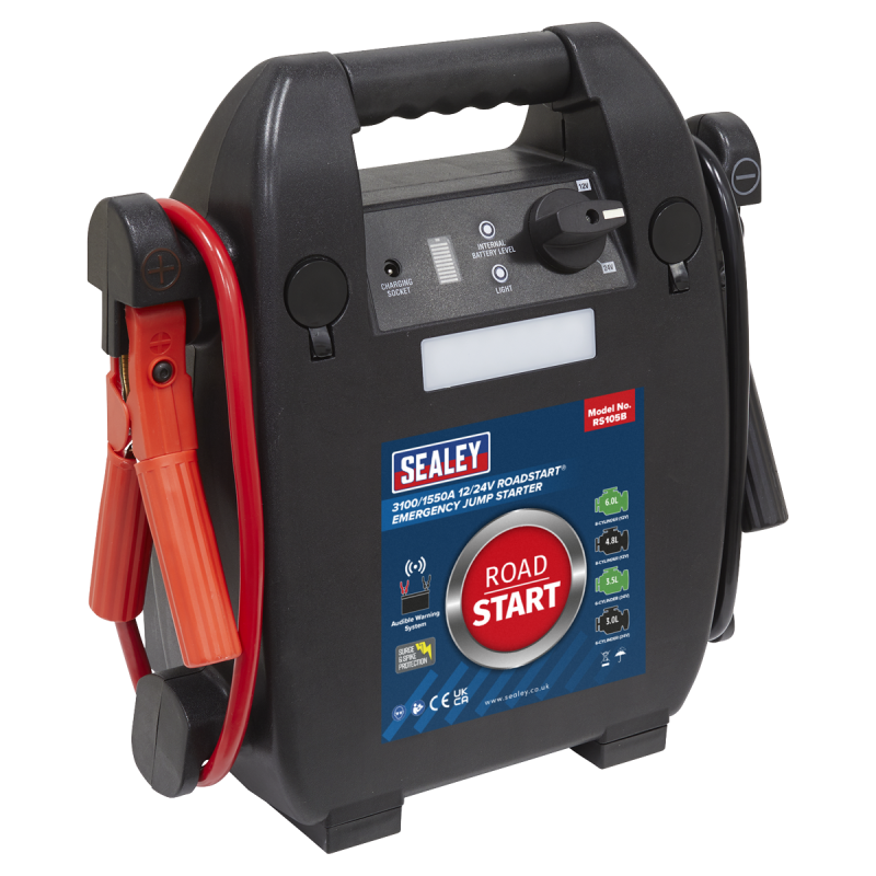 RoadStart® 12/24V Emergency 8-Cylinder Jump Starter 6L