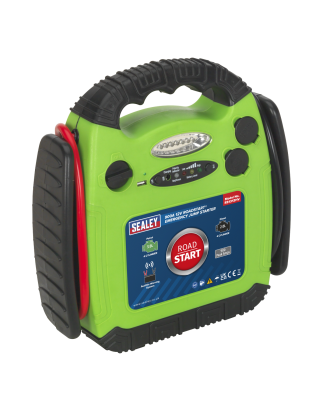 Démarreur d'urgence RoadStart® 12 V, 900 ampères de pointe - Vert haute visibilité