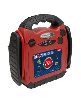 Démarreur d'urgence RoadStart® 12 V avec compresseur d'air, 900 ampères de pointe