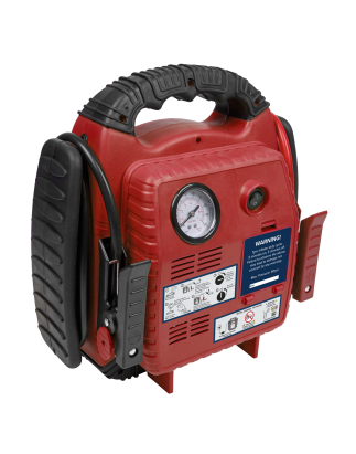 RoadStart® 12V Emergency Jump Starter with Air Compressor 900 Peak Amps