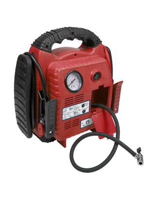 RoadStart® 12V Emergency Jump Starter with Air Compressor 900 Peak Amps