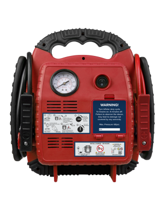 RoadStart® 12V Emergency Jump Starter with Air Compressor 900 Peak Amps