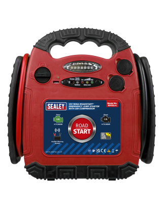 RoadStart® 12V Emergency Jump Starter with Air Compressor 900 Peak Amps