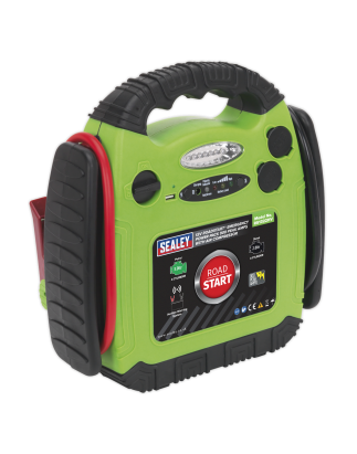 RoadStart® 12V Emergency Jump Starter with Air Compressor 900 Peak Amps