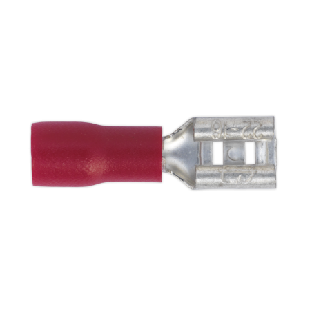 Borne Push-On 4,8 mm Femelle Rouge Paquet de 100