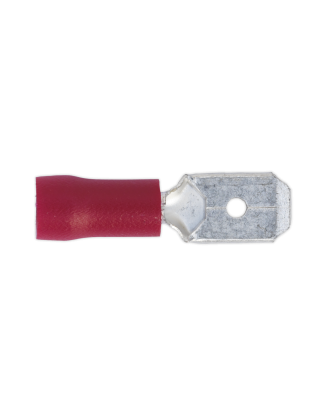 Borne Push-On 6,3 mm Mâle Rouge Paquet de 100