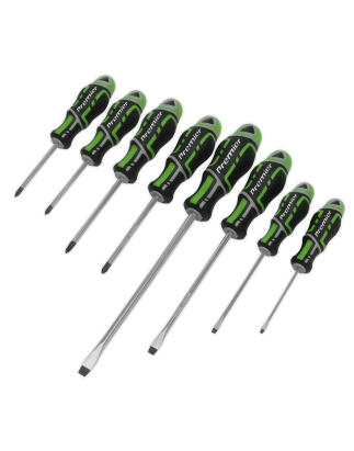 Jeu de tournevis 8 pièces GripMAX® - Vert haute visibilité