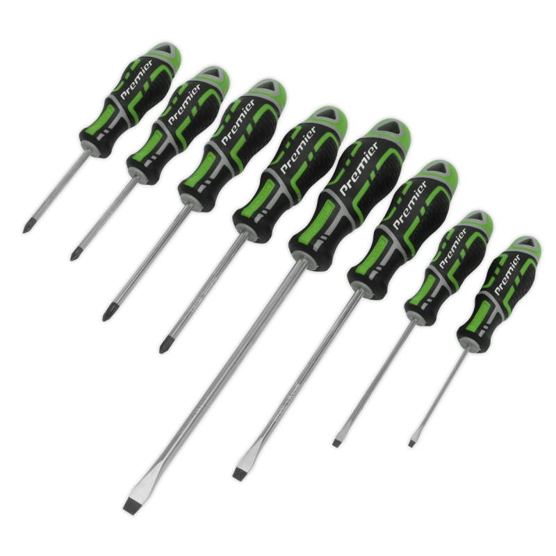 Jeu de tournevis 8 pièces GripMAX® - Vert haute visibilité