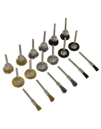 Ensemble de brosses pour outils rotatifs, 18 pièces