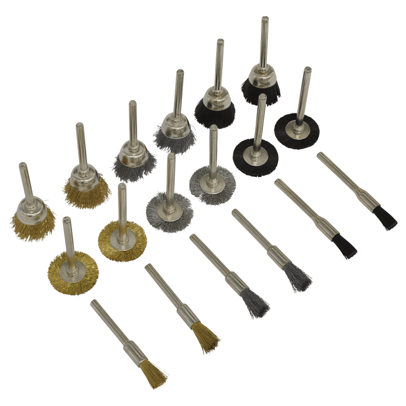 Ensemble de brosses pour outils rotatifs, 18 pièces