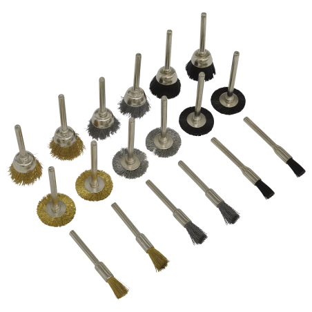 Ensemble de brosses pour outils rotatifs, 18 pièces