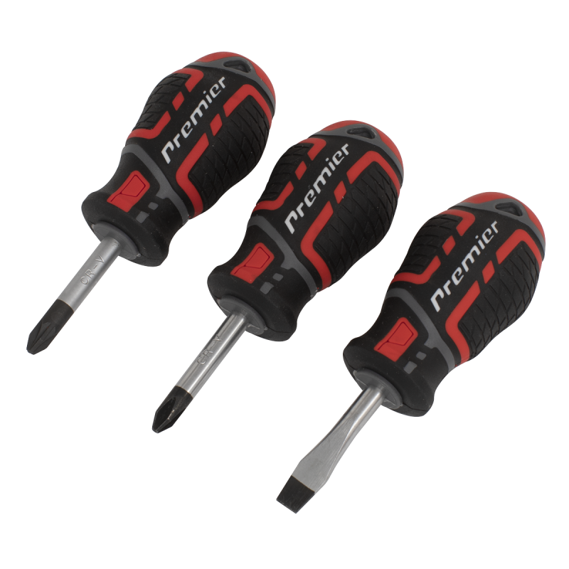 Screwdriver Set 3pc GripMAX® Stubby