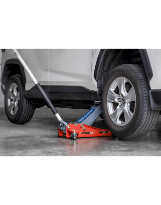 Low Profile Trolley Jack with Rocket Lift 3 Tonne - Red