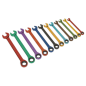 Ratchet Combination Spanner Set 12pc Multi-Coloured Metric