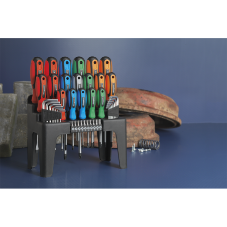 Screwdriver, Hex Key & Bit Set 44pc