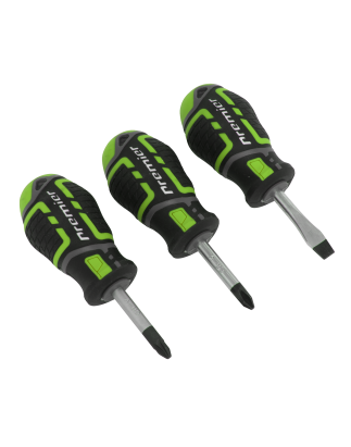 Screwdriver Set 3pc GripMAX® Stubby - Hi Vis