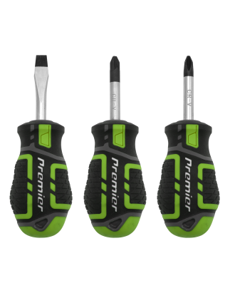 Screwdriver Set 3pc GripMAX® Stubby - Hi Vis