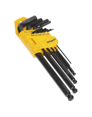 Ball-End Hex Key Set 9pc Long Imperial