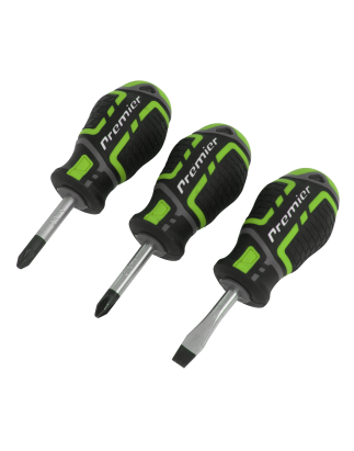 Screwdriver Set 3pc GripMAX® Stubby - Hi Vis