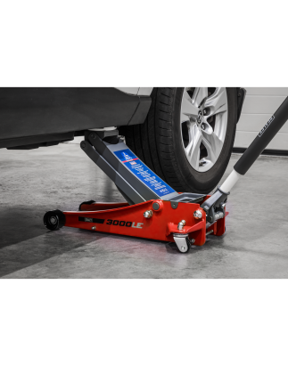 Low Profile Trolley Jack with Rocket Lift 3 Tonne - Red