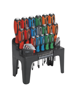 Hammer-Thru Screwdriver, Hex Key & Bit Set 44pc