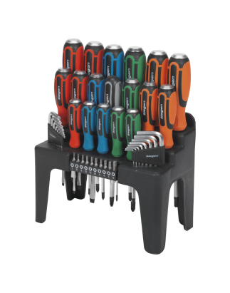 Hammer-Thru Screwdriver, Hex Key & Bit Set 44pc