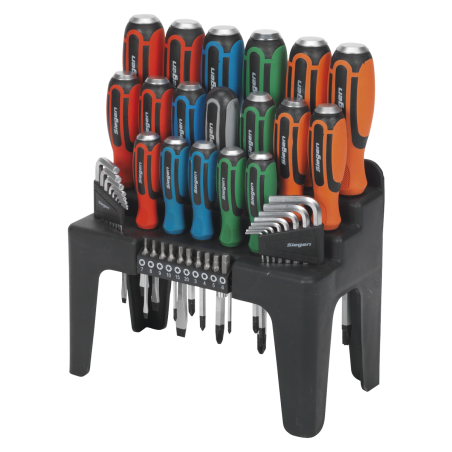 Hammer-Thru Screwdriver, Hex Key & Bit Set 44pc