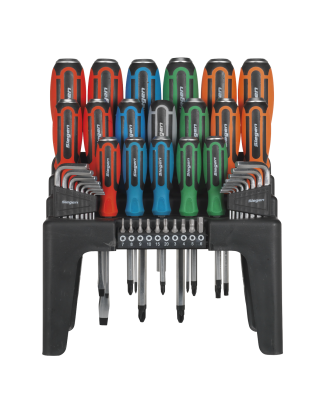 Hammer-Thru Screwdriver, Hex Key & Bit Set 44pc