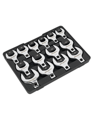 Crow's Foot Open End Spanner Set 14pc 1/2"Sq Drive Metric