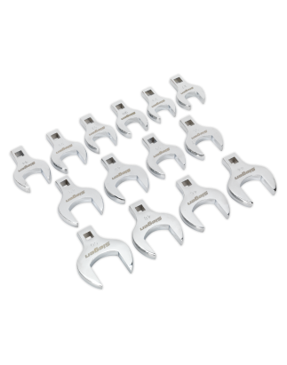 Crow's Foot Open End Spanner Set 14pc 1/2"Sq Drive Metric