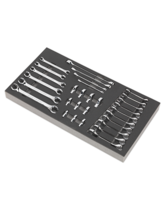 Tool Tray with Specialised Spanner Set 30pc - Metric