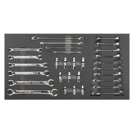 Tool Tray with Specialised Spanner Set 30pc - Metric