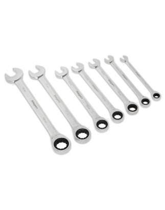 Ratchet Combination Spanner Set 7pc Metric