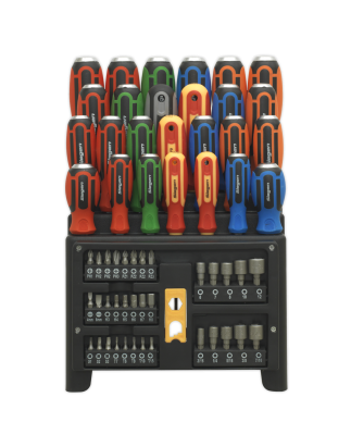 Hammer-Thru Screwdriver, Bit & Nut Driver Set 61pc