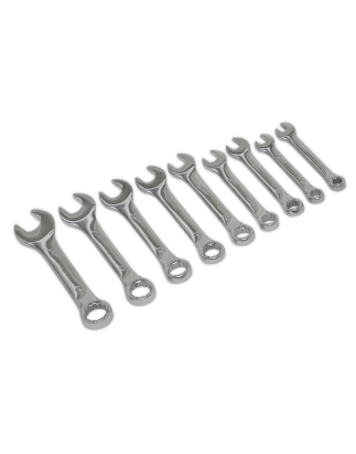 Stubby Combination Spanner Set 9pc - Metric