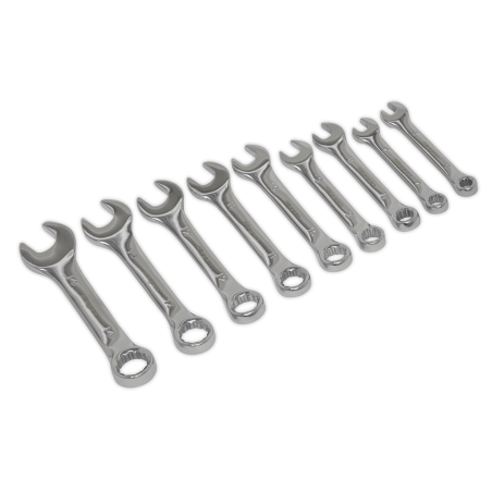 Stubby Combination Spanner Set 9pc - Metric