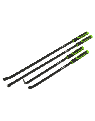 Pry Bar Set 4pc Heavy-Duty with Hammer Cap